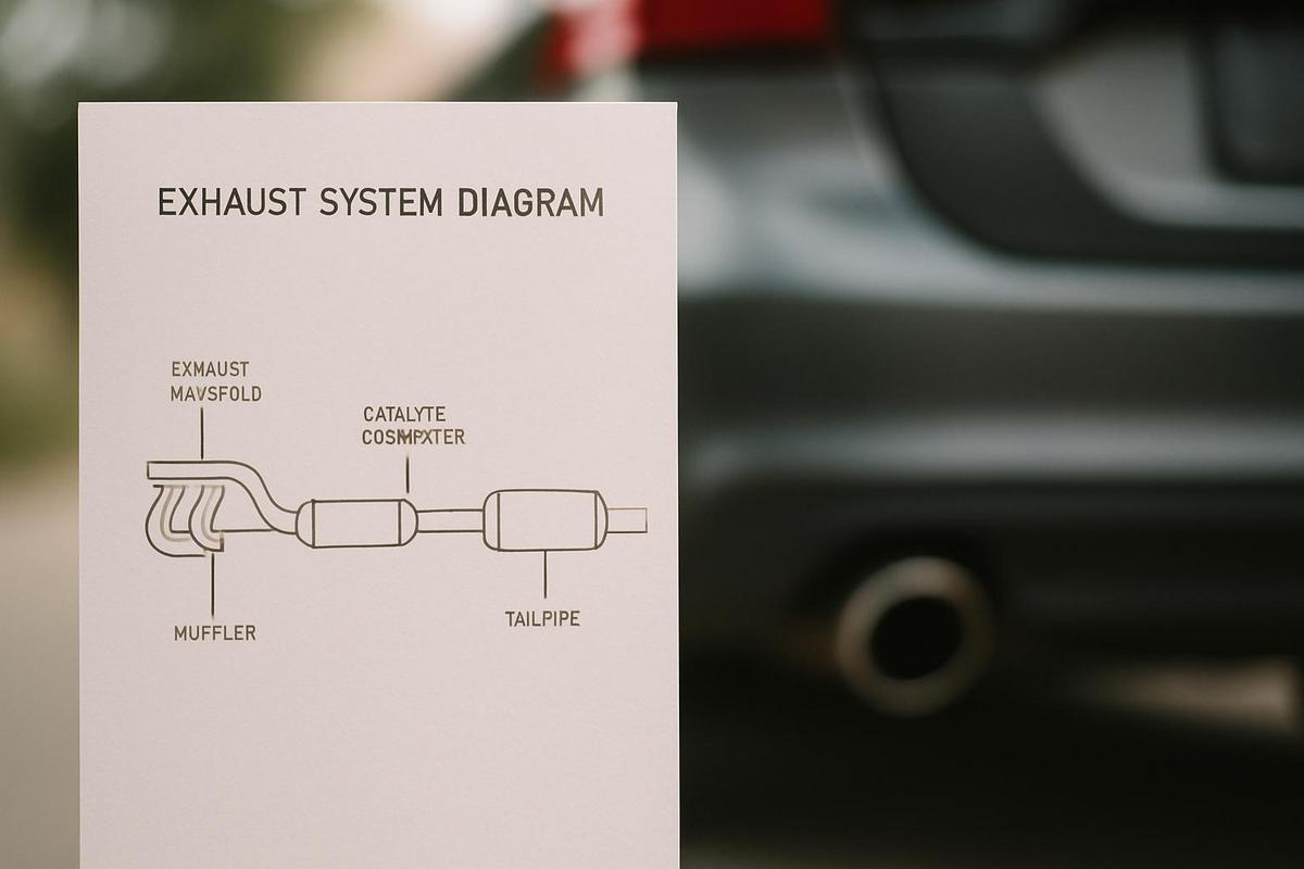 Tout comprendre au schéma de la ligne d’échappement d’une voiture et à son rôle