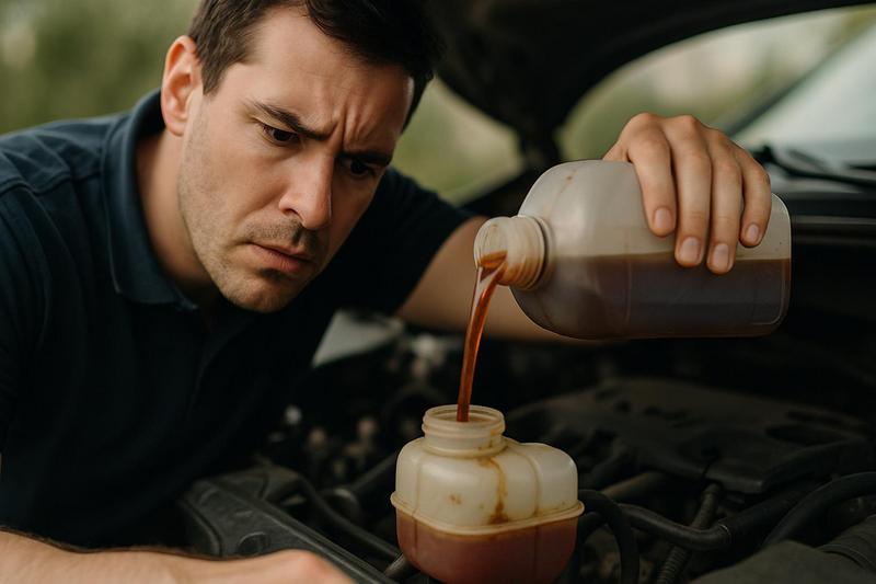 Peut-on vraiment rouler en sécurité avec un liquide de refroidissement marron ?