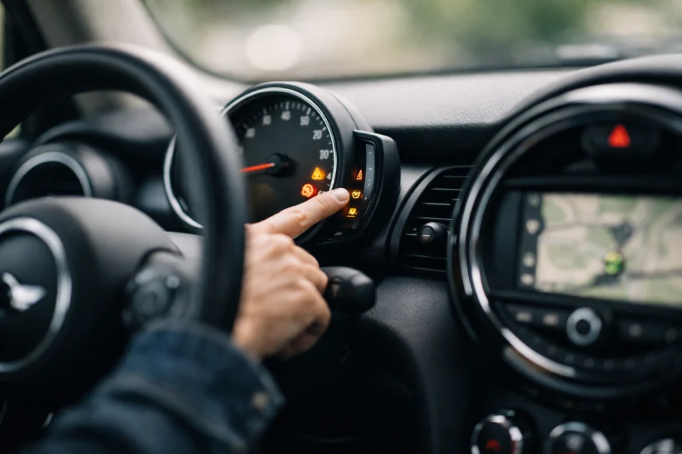 Le voyant de la Mini Cooper