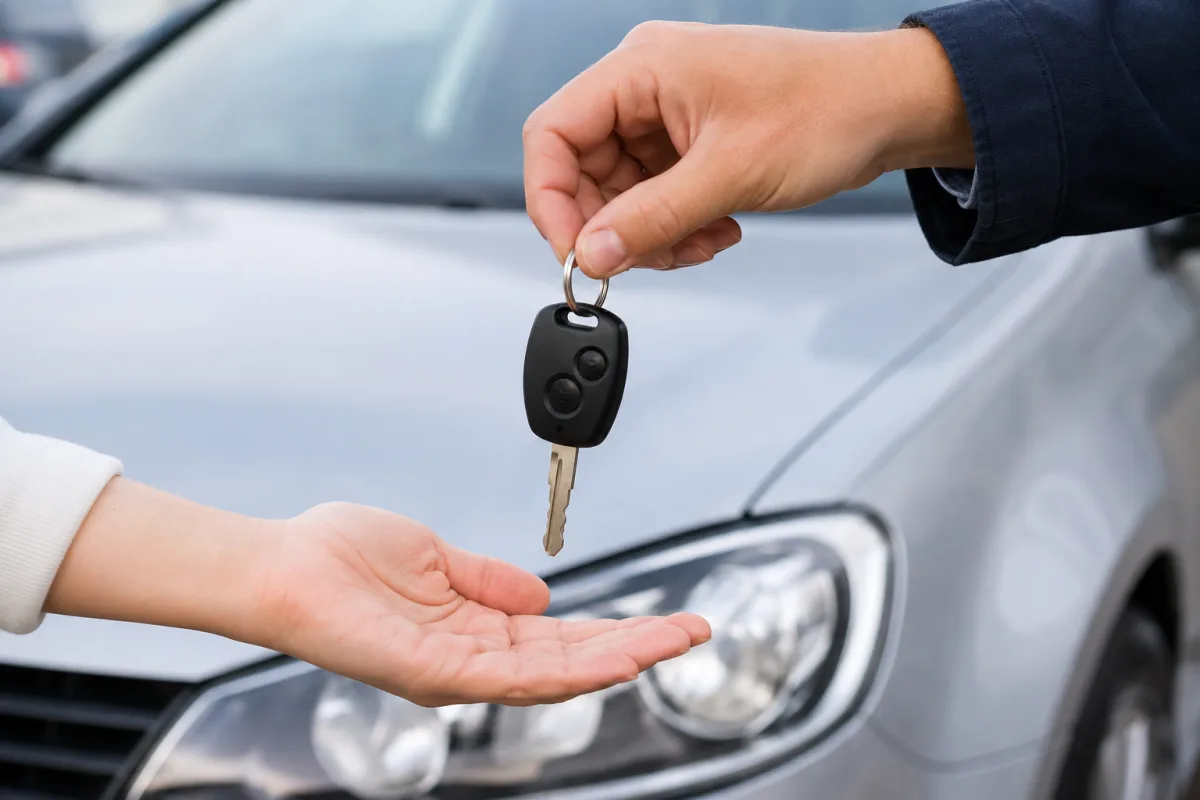 Voiture sans apport à 59 euros par mois : réalité du marché et pièges vue rapprochee sur l ecran du tableau de bord affichant le niveau de batterie d une citadine